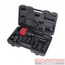 Пневмогайковерт 1 3390Нм с длинным валом и комплектом ударных головок в кейсе F-SM-47-4072LK Forsage
