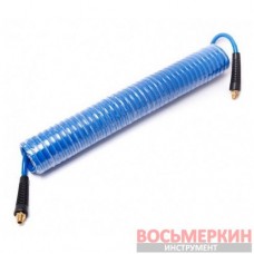 Шланг кручёный полиуретановый 8 х 12мм х 15м с резьбовыми наконечниками 1/4 PA-AHC-48F Partner