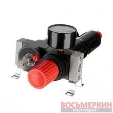 Блок подготовки воздуха 1/4 5 мкм 850 л/мин металл профессиональный PT-1435 Intertool