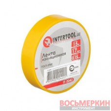 Лента изоляционная 0.15 мм х 17 мм х 15 м желтая IT-0042 Intertool