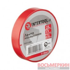 Лента изоляционная 0.15 мм х 17 мм х 25 м красная IT-0060 Intertool