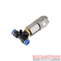 Тройник на шланг 6 мм к набору для продува кабины грузовых авто PT-1866 Intertool