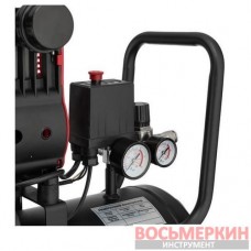 Компрессор 24 л 1.1кВт 220В 8атм 160 л/мин 1400 об/мин малошумный безмасляный 2 цилиндра PT-0026 Intertool