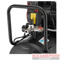 Компрессор 50 л 2x1.1кВт 220В 8атм 320 л/мин 1400 об/мин малошумный безмасляный 4 цилиндра PT-0027 Intertool