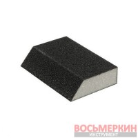 Губка для шлифования трапеция 110 х 75 х 54 х 25 мм оксид алюминия К60 HT-0806 Intertool