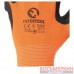 Перчатка оранжевая вязанная синтетическая покрытая черным рифленым латексом на ладони 9 SP-0120 Intertool