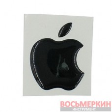 Эмблема силиконовая Apple черный 4 см х 5 см
