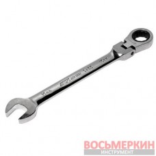 Ключ рожково-накидной шарнирный с трещоткой 15 мм 3455 JTC