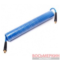 Шланг витой полиуретановый 8 х 12мм х 10м с резьбовыми наконечниками 1/4 AHC-48E Partner