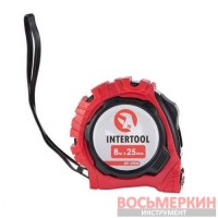 Рулетка с фиксатором 8 м Магнит MT-0508 Intertool