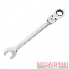Ключ рожково-накидной шарнирный с трещоткой 18 мм 3458 JTC