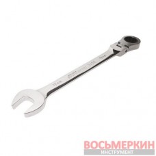Ключ рожково-накидной шарнирный с трещоткой 18 мм 3458 JTC
