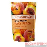 Крем-мыло жидкое с глицерином дой-пак Economy Line Сочный персик 460г
