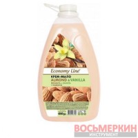 Крем-мыло жидкое с глицерином Economy Line Миндаль-ваниль 4 кг