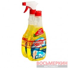Средство для мытья стекол триггер лимон SAMA 500 мл и запаска 500 мл