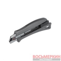 Нож сегментный 18 мм алюминиевая рукоятка металлическая направляющая Storm HT-0534 Intertool