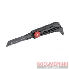 Нож сегментный для линолеума 18 мм металлическая направляющая винтовая фиксация Storm HT-0539 Intertool