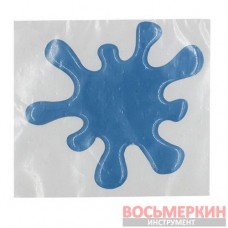Эмблема силиконовая Клякса синяя 8 см х 8 см