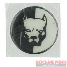 Эмблема силиконовая Питбуль д-5 см