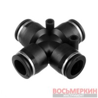 Соединение цанговое Х-образное для полиуретановых и др. шлангов 12 мм PT-2369 Intertool