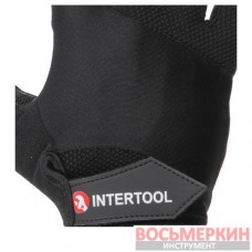 Перчатка без пальцев кожанная гелевые и резиновые вставки на ладони 10 SP-0147 Intertool