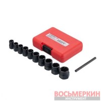 Набор экстракторов удлиненных для поврежденных болтов и гаек 10 штук SD-8008 Intertool
