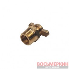 Клапан сливной латунный для компрессоров 1/4 вентиль барашек PT-5021 Intertool
