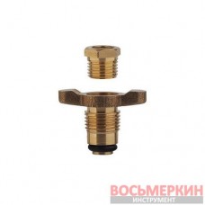 Клапан сливной латунный для компрессоров 1/4 вентиль барашек PT-5021 Intertool