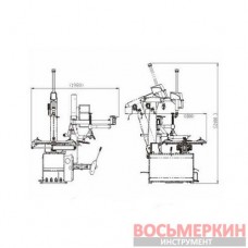 Шиномонтажный станок с третьей рукой 220V 10-26 Т626R-220 ShiningBerg