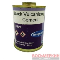 Термоклей Black Vulcanizing Cement 1000 г с кистью BESTpatch
