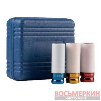 Набор головок 1/2 c пластмассовой вставкой 17, 19, 21 мм 3 предмета 1010K ShiningBerg