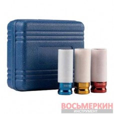 Набор головок 1/2 c пластмассовой вставкой 17, 19, 21 мм 3 предмета 1010K ShiningBerg
