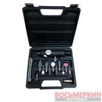 Пневмобормашинка с цанговым зажимом 25000 об/мин с комплектом насадок 11206K ShiningBerg