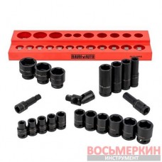 Набор головок ударных 22 предмета 1/2 6 гранные BM-50221MPB Baum Auto
