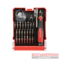 Отвертка прецизионная с комплектом насадок 29 единиц Cr-V VT-3336 Intertool