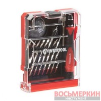 Отвертка прецизионная с комплектом насадок 29 единиц Cr-V VT-3336 Intertool