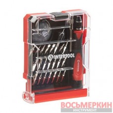 Отвертка прецизионная с комплектом насадок 29 единиц Cr-V VT-3336 Intertool