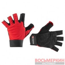 Перчатка без пальцев кожанная усиление на ладони 10 SP-0148 Intertool