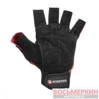Перчатка без пальцев кожанная усиление на ладони 10 SP-0148 Intertool