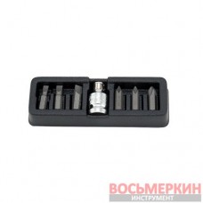 Набор бит 10мм 7ед. (PH1, PH2, PH3, SL5.5, SL6.5, SL8) GAAT0709 Toptul