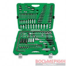 Haбop инcтpумeнтa кoмбиниpoвaнный 1/4 3/8 1/2 163 eдиницы GCAI163R Toptul