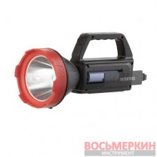 Фонарь аккумуляторный 1LED+1COB LED power bank индикатор заряда солнечная панель LB-0107 Intertool