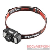 Фонарь налобный аккумуляторный 7 режимов работы сенсор STORM LB-0311 Intertool