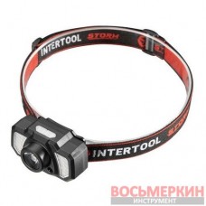 Фонарь налобный аккумуляторный 7 режимов работы сенсор STORM LB-0311 Intertool