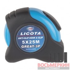 Рулетка 5мх19 мм AMT-25019YA Licota