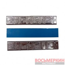 Груз клеящийся низкий голубая лента 4х10г+4х5г свинец Украина 100 шт/уп