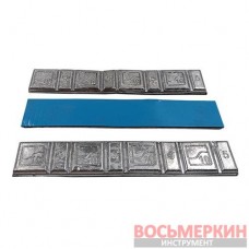 Груз клеящийся низкий голубая лента 4х10г+4х5г свинец Украина 100 шт/уп
