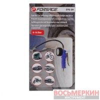Пистолет для подкачки шин с манометром и шлангом 0-16Bar F-STG-29 Forsage