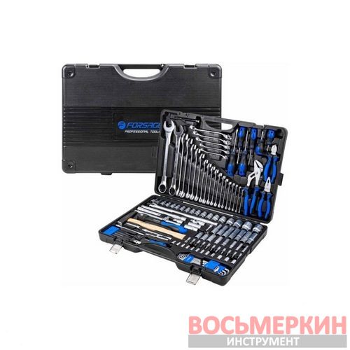 Набор инструментов 128 предметов 1/4 1/2 F-41282-5 Forsage Набор инструментов 128 предметов 1/4 1/2 F-41282-5 Forsage