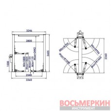 Двухсточечный подъемник с верхней синхронизацией 4 тонны 380 В U-40CA (380V) Unite